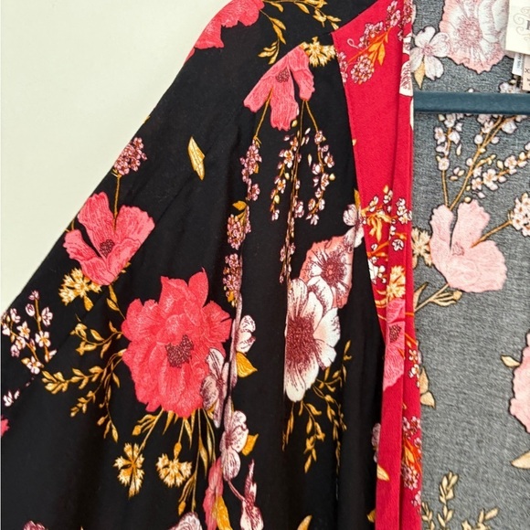 Knox Rose Romantic Boho Witchy Floral Duster Kimono Cover UP SZ XL/XXL - Picture 5 of 16